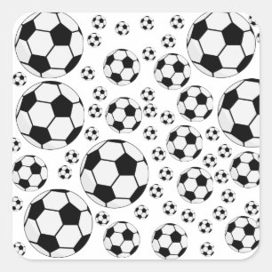 Classic Soccer Ball Graphic Traditional Sports Fan Square Sticker