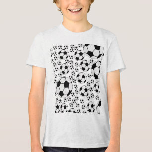 Classic Soccer Ball Graphic Traditional Sports Fan Tri-Blend Shirt
