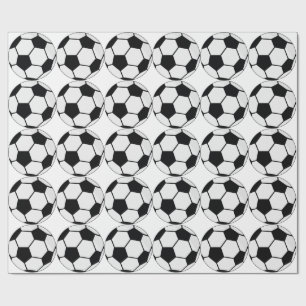Classic Soccer Ball Graphic Traditional Sports Fan Wrapping Paper