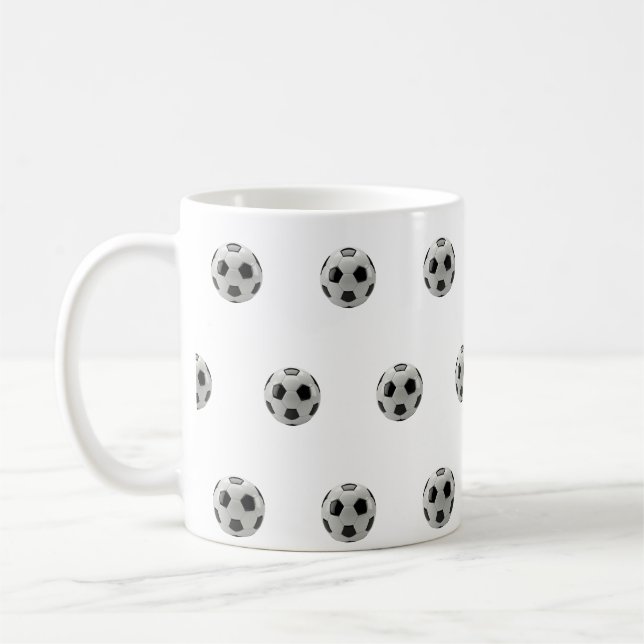 Classic Soccer Ball Pattern Mug (Left)