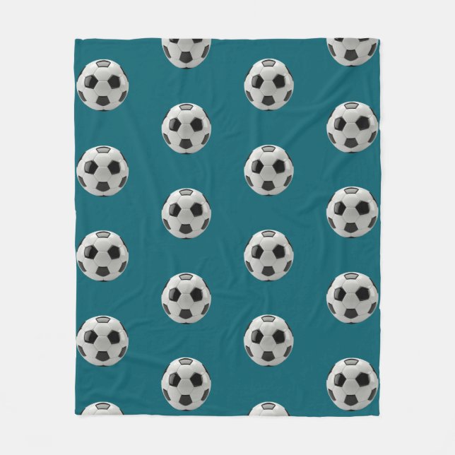 Classic Soccer Ball Pattern Sports Blanket (Front)