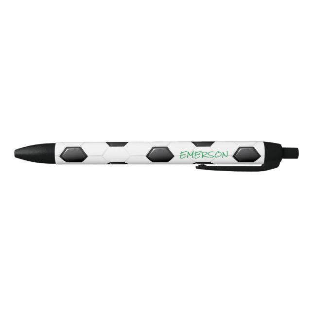 Classic Soccer Ball White Black Sports School Team Black Ink Pen (Bottom)