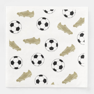 Classic Soccer Cleats Ball Football Fans Napkin
