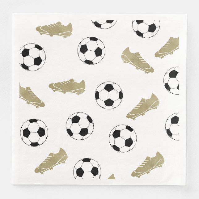 Classic Soccer Cleats Ball Football Fans Napkin (Front)