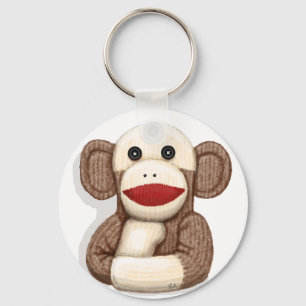 Classic Sock Monkey Key Ring