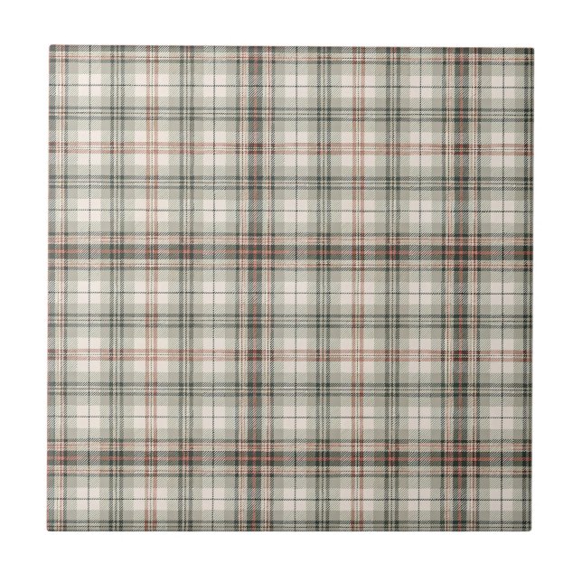 Classic Soft Scottish Tartan Plaid Design Pattern Tile (Front)