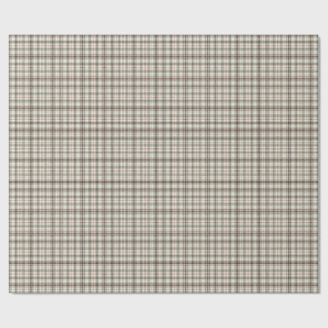 Classic Soft Scottish Tartan Plaid Design Pattern Wrapping Paper (Flat)