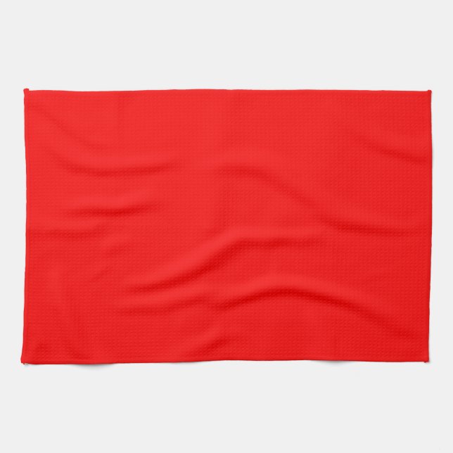 Classic Solid Modern Red Hand Towel (Horizontal)