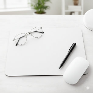 Classic Solid Off White Premium Mouse Mat