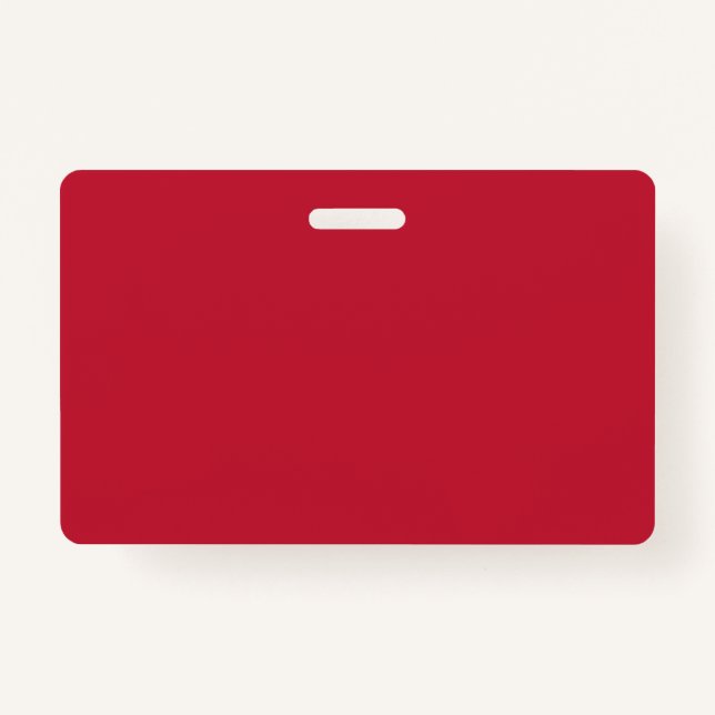Classic solid True red ID Badge (Front)