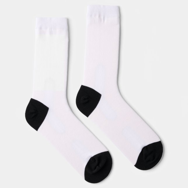 Classic Solid White Socks for Everyday Wear (Right)