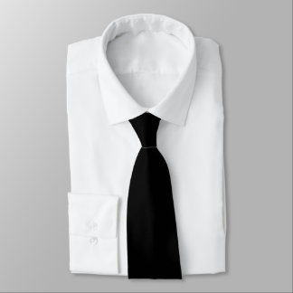 Classic Sophisticated Solid Black Professional Tie