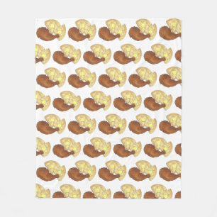 Classic Soul Food Fried Chicken and Waffles Diner Fleece Blanket
