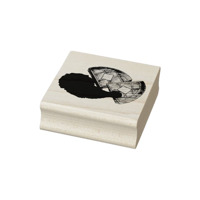 Classic Soul Food Fried Chicken and Waffles Diner Rubber Stamp (Stamp)