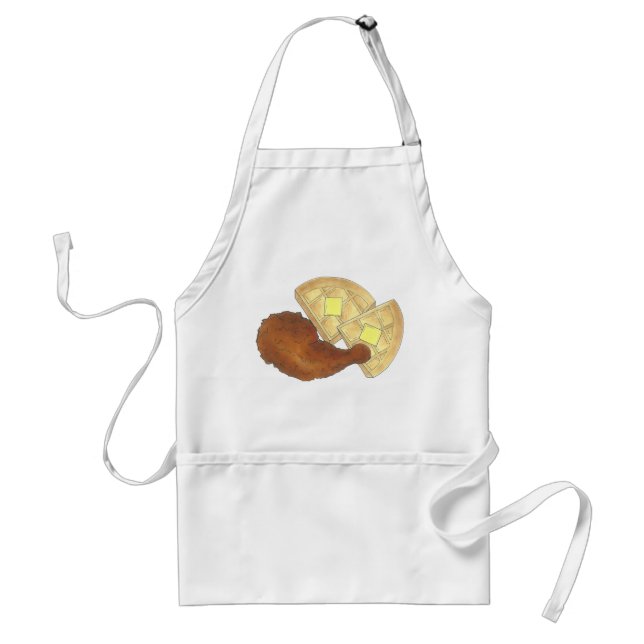 Classic Soul Food Fried Chicken and Waffles Diner Standard Apron (Front)