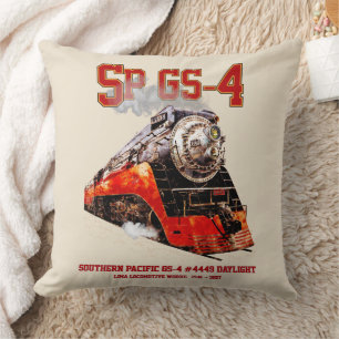 Classic Southern Pacific GS-4 Steam Locomotive Cushion