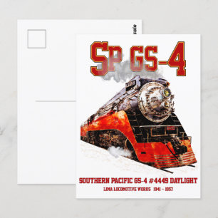 Classic Southern Pacific GS-4 Steam Locomotive Postcard