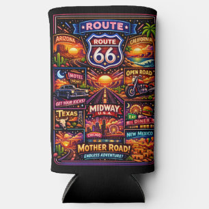 Classic Southwest Interstate Neon Night Cruiser Seltzer Can Cooler