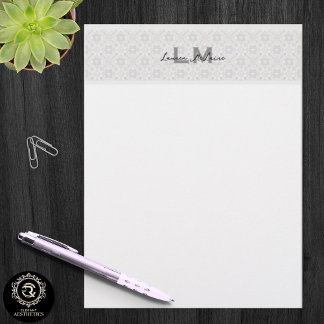 Classic Spanish Tile Monogram Branding Custom Letterhead