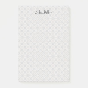 Classic Spanish Tile Monogram Stationery Post-it Notes