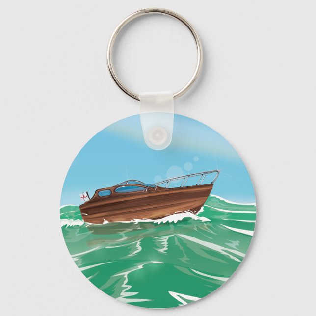 Classic Speedboat Key Ring (Front)