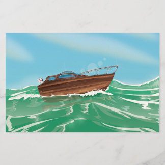 Classic Speedboat Stationery