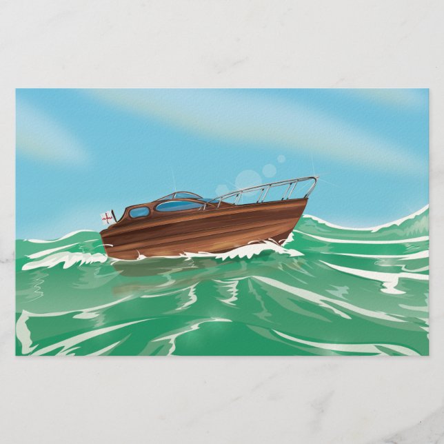 Classic Speedboat Stationery (Front)