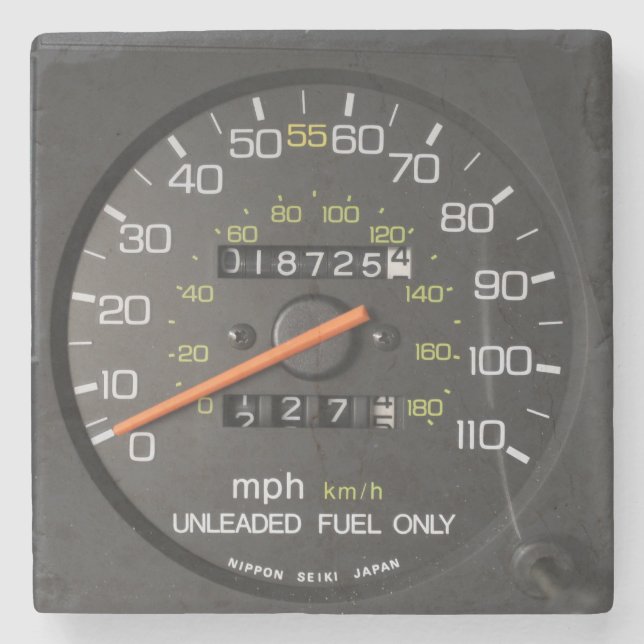 Classic Speedometer Stone Coaster (Front)