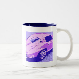 Classic Split Window Cars Two-Tone Coffee Mug