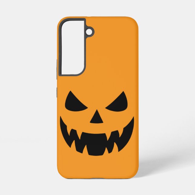 Classic, spooky pumpkin face samsung galaxy s22 case (Back)