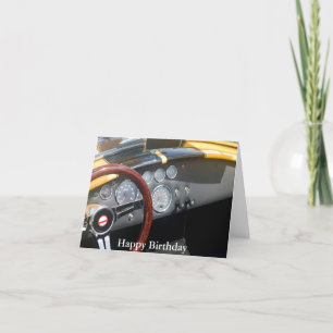 Classic Sports Car, Happy Birthday Card