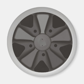 Classic sports car racing wheel used on 911 magnet