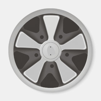 Classic sports car racing wheel used on 911 magnet