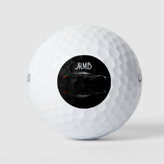 Classic Sports Car Vehicle Monogram Art Golf Balls