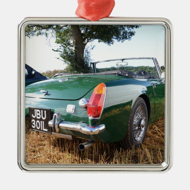 Classic Sportscar Metal Tree Decoration (Front)