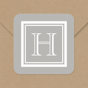 Classic Square Monogram Stickers