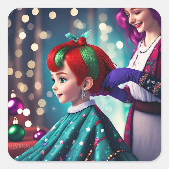 Classic Square Round Corner Stickers (Front)