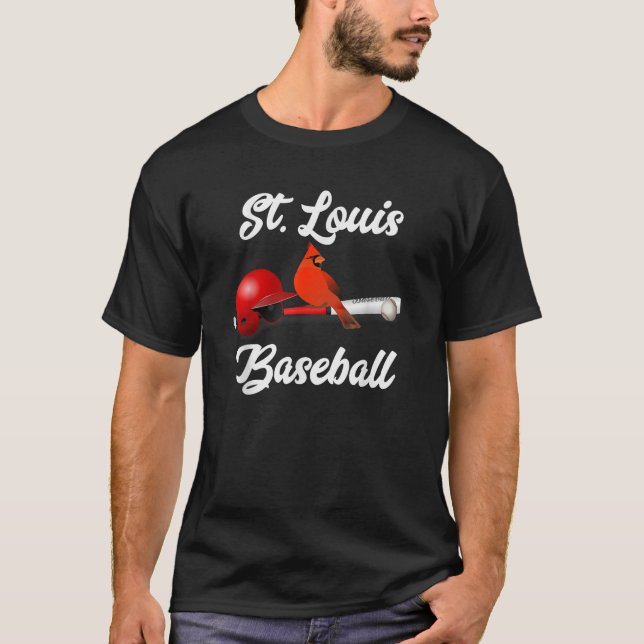 Classic St Louis Missouri Baseball Fan Retro Vinta T-Shirt (Front)