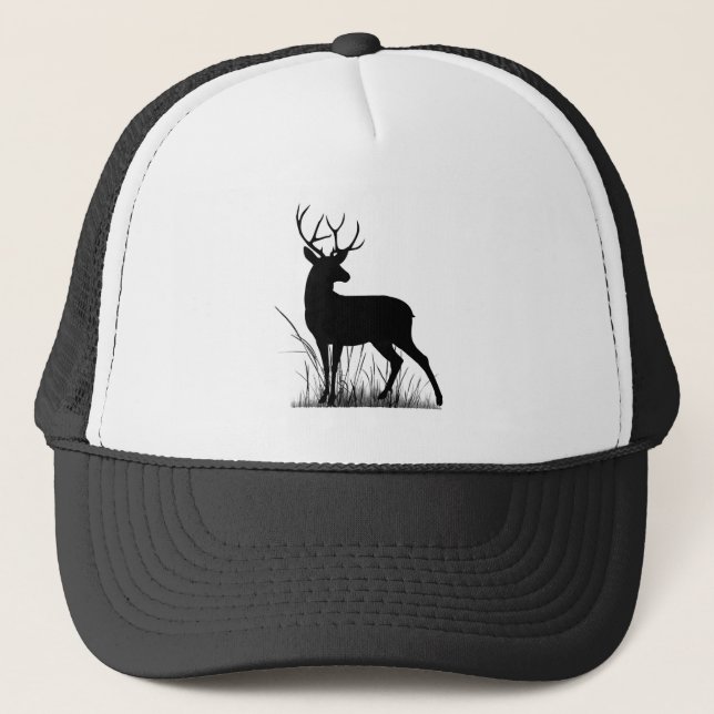 Classic Stag Deer Hunter Hunting Animal Wildlife Trucker Hat (Front)