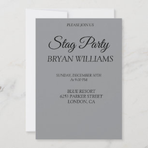 Classic Stag Party Invitation