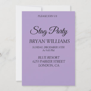 Classic Stag Party Invitation