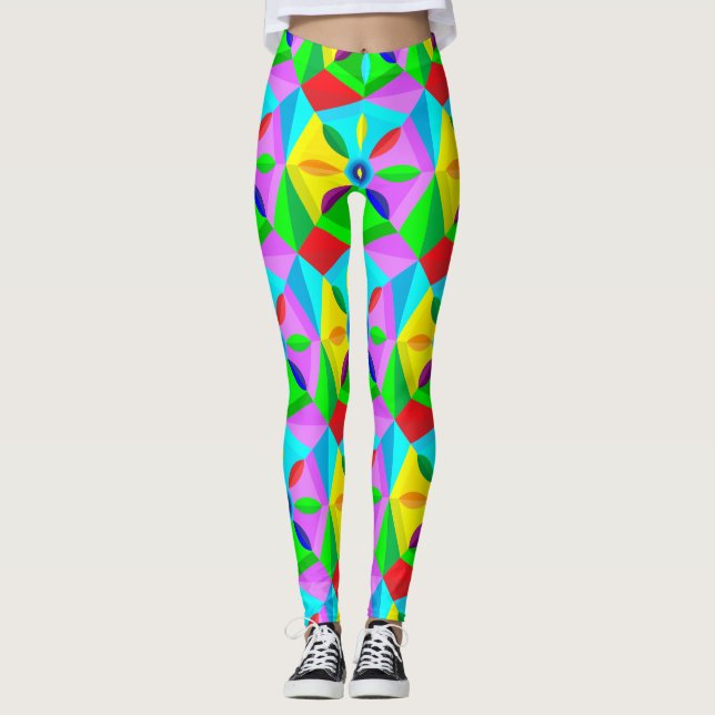 classic star flower leggings (Front)