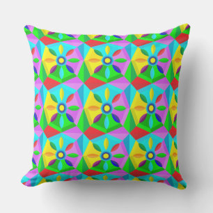classic star flower outdoor pillow