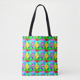 classic star flower tote bag