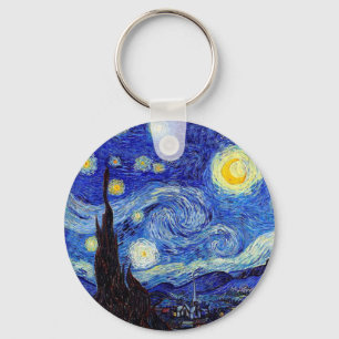 Classic Starry Night Inspired Products Van Gogh Key Ring