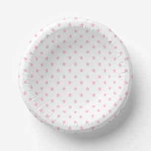 Classic Stars Light Pink - White Paper Plate