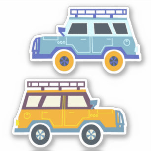 Classic station wagon four wheel drive gold blue