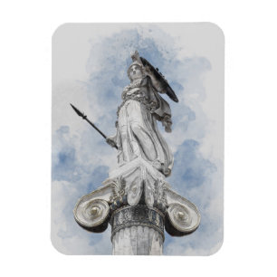 Classic Statue of Athena – Mythology-Inspired Magnet