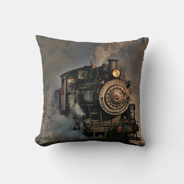 Classic Steam Train Engine Cushion (Front)