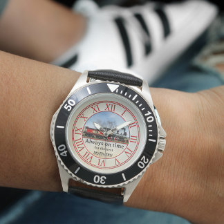 Classic Steam Train Locomotive Watch